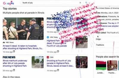 Googles fourth of July tribute over the news ofthe mass shooting