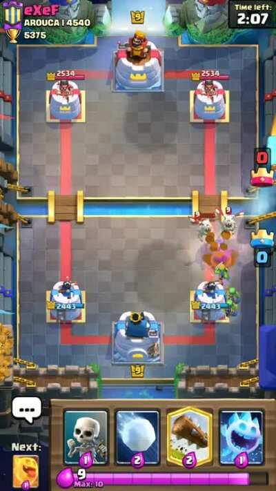 Place goblin gang like this to counter skeleton dragons (and other splash cards)