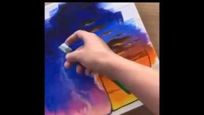 This painting that went feom 0 to 100 real fucking fast