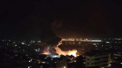 Another angle of IDF airstrike in beirut, 28 September 2024