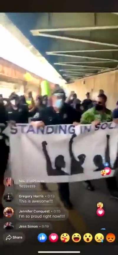 This is what we need. Police marching WITH protestors in New Jersey.