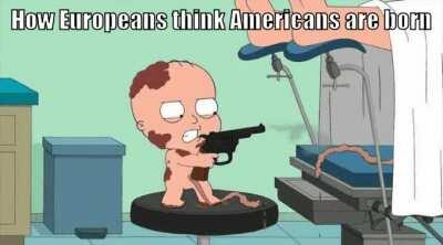 How Europeans think Americans are born