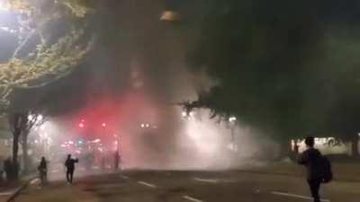 Tear gas tornado in downtown Portland