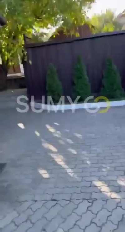 A Shahed strike drone flew very low over houses in the Sumy region. 