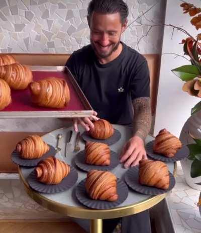 Coffee and croissant breakfast