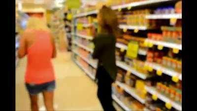 Showing booty at the grocery...