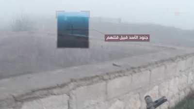 HTS jihadist rebels use fog as cover and raid a SAA/regime position; Dec 18th 2022, Idlib, Syria (NSFW)