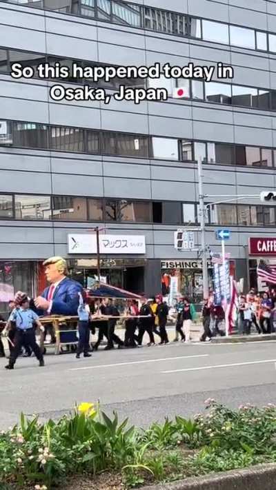 Trump float in Osaka, Japan. 