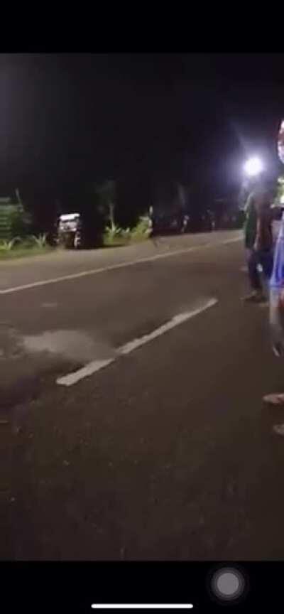 HMFT after drunk dancing in the middle of the road