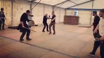 ALEXANDER (UHTRED) Fight Rehearsals (Behind the scenes) - music already embedded not mine.