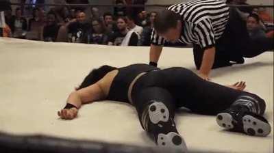 Melina lands hard after a dropkick