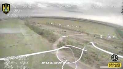 Ukrainian FPV drone attacks on various Russian cars and golf carts transporting infantry 