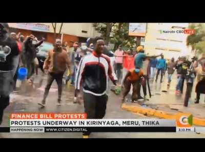 Protest in Nairobi Kenya today