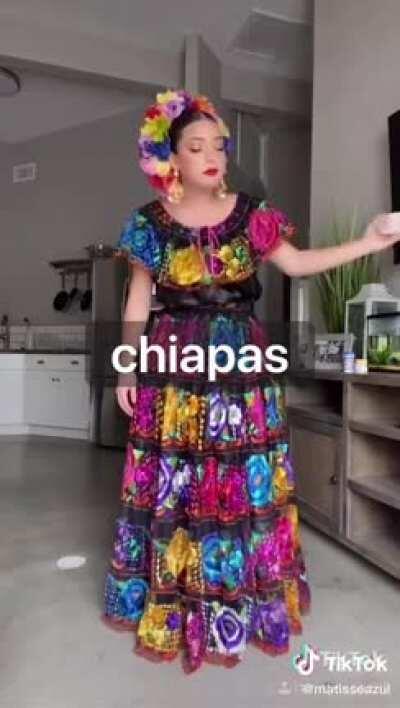 Each Mexican state traditional dress