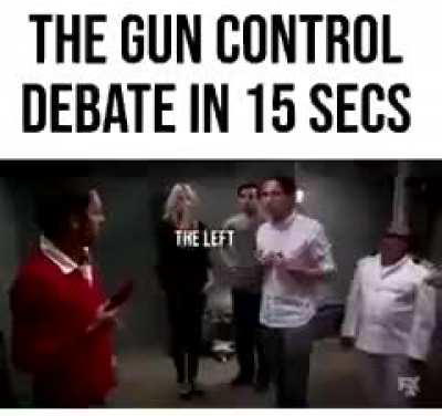 The gun control debate in 15 seconds