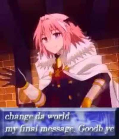 Astolfo's final message