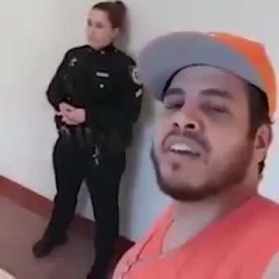 Deputy gets trolled in the court house for false arrest.