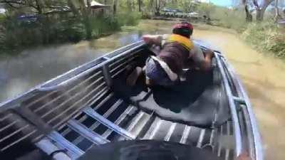 Insane motor boating through the reeds