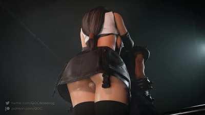 Getting a Thighjob from Tifa [Final Fantasy VII]