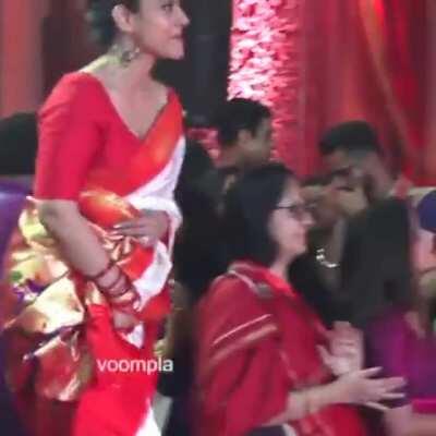 Cutshort the long puja video online just to focus on Kajol