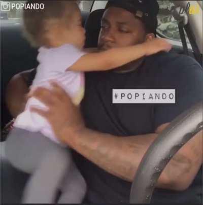 All she needed was a hug from Dad