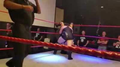 Priscilla Kelly heatbutted and bitten by Mickie Knuckles