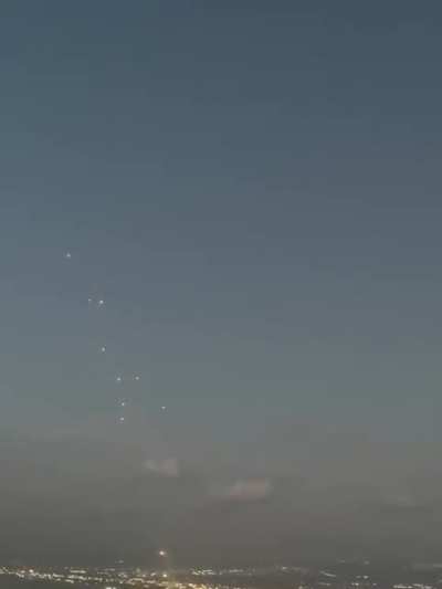 Dozens of Iron dome interceptions above Haifa 23/09