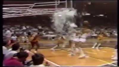 Young MJ destroys backboard