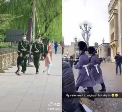 the difference between the PEOPLE'S police and the QUEEN'S guard