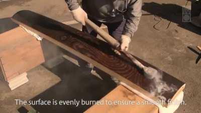 Yakisugi - traditional Japanese method of wood preservation.