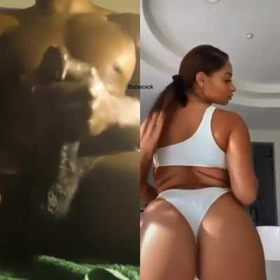 BBC Tried Holding His Nut but Exploded when she showed that thick ass 💦