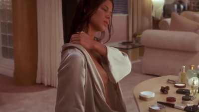 Rhona Mitra, who was the official live-action Lara Croft model earlier in her career, topless in &quot;Hollow Man&quot; (2000)