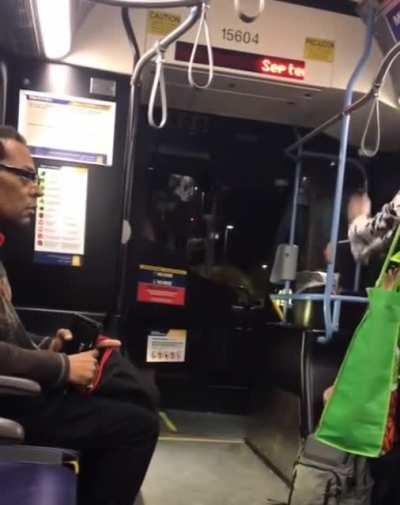 Passenger stressing the bus driver out and almost driving him to a mental breakdown