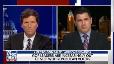 Tucker Carlson Interviews Pedro Gonzalez On The State Of The GOP And Frank Luntz. One of the best interviews Tucker has conducted.