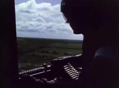 Vietnam 1965 - UH1 Huey Door Gunners in Action