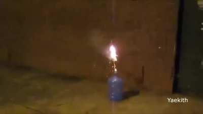 What could go wrong lighting a firework in a city