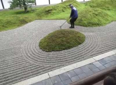 Raking a Zen Garden