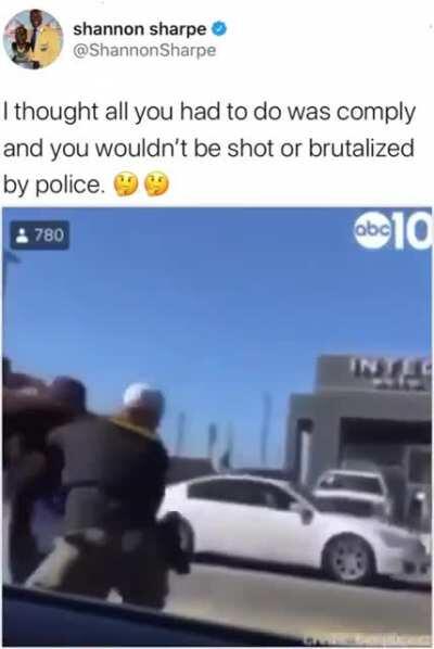 What's fucked up is that they discovered after cuffing him that he was the wrong guy so they charged him with resisting arrest instead