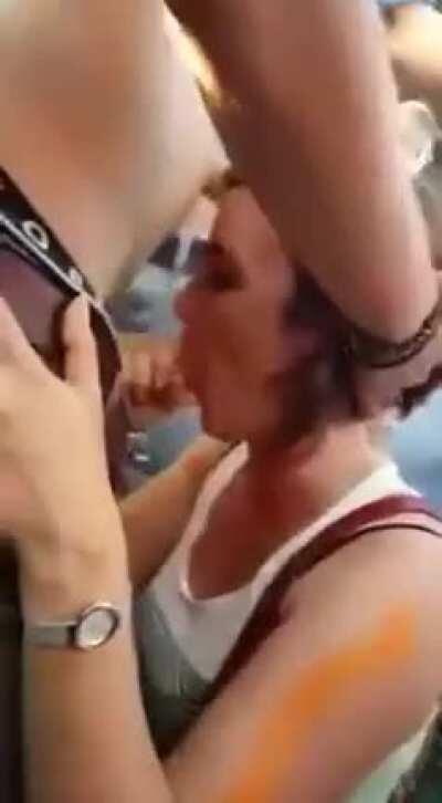 Giving A Blowjob At A Festival