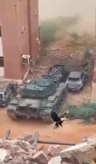 Sudanese M60 Patton tank in action