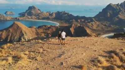 An epic drone selfie so surreal that it looks fake.