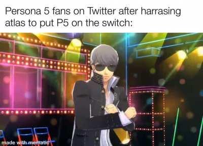 Seriously tho, they're Atlus, not the Persona 5 company