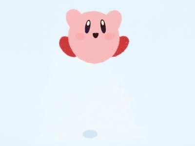 An animation of Kirby jumping that I made :)