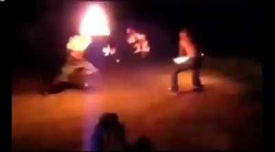 Fire sword fight