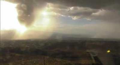 Hail falling from a cloud all at once in Northern Mexico (last year)