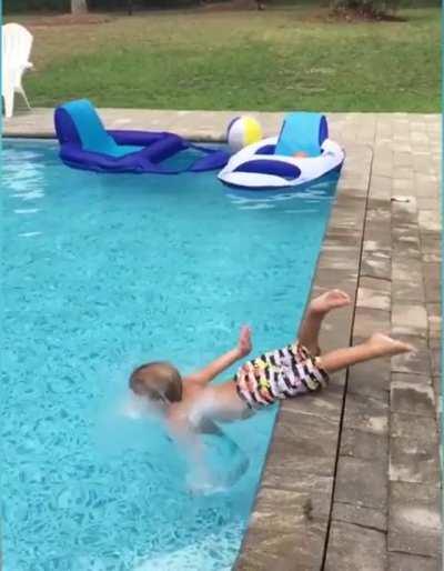 HMJB while I jump in the pool