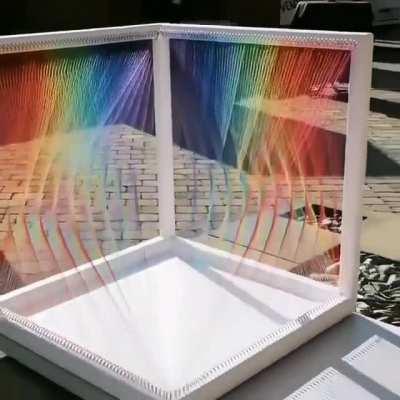 This crazy ass rainbow art installation