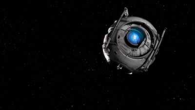 Wheatley floating in space!