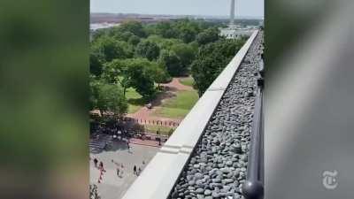 This is the new 2-block-long mural on the streets leading to the White House, painted by the city of Washington, D.C. It reads: “Black Lives Matter.&quot;