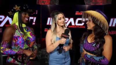 On Impact Wrestling: Gia Miller interviews Trinity & Mickie James before their tag team match!